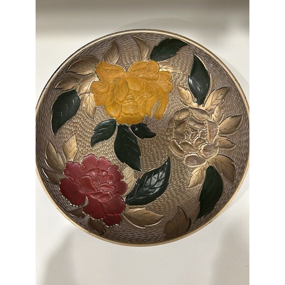 Vintage Plastic Floral Pattern Serving Bowl, Platter Nasco, Japan - Picture 4 of 9